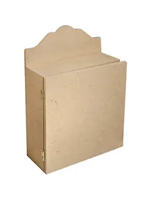 Ключница №2 Фигурный край из МДФ с крючком и замком (АН6140118) (17х23см)