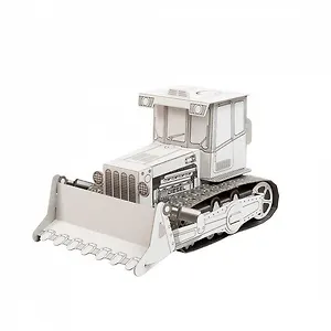 Сборная модель из картона, Умная бумага "Бульдозер (раскраска). 16дет. 464