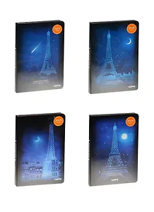 Блокнот А5 Эйфелева башня в ночи (золотой обрез) (192стр)
