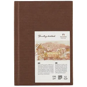 Скетчбук А6 62л "Travelling sketchbook"  слоновая кость, рисов.бумага 130г/м2, книжный п-т, Гознак
