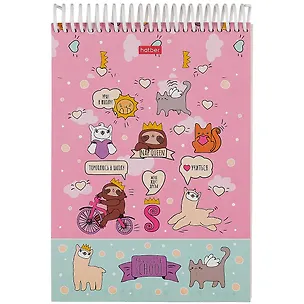 Блокнот А5 160л нелин. "Мечтатели" трехцв.тонир.блок, пласт.спираль, мел.картон, УФ-лак 261186