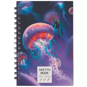 Скетчбук А5 100л "SKETCHBOOK. Медузы", 100г/м2, евроспираль — 2892315 — 1