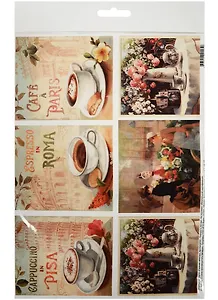 Декупажная карта Горячие напитки (А4) (пл. 40г/м2) (Karal293) (упаковка)