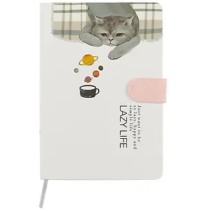 Блокнот с магнитной застёжкой «Кот. Lazy life», 256 страниц, А5 2727886