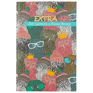 Ежедневник «Extra Art. Озорные совы» Listoff, недатированный, 96 листов, А5+