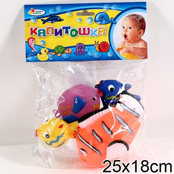 Набор для купания Рыбки (103HX84/4F) (116952) (4шт) (Играем вместе) (сетка) 2365775 — 1