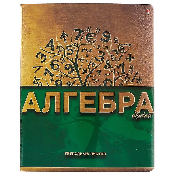 Тетрадь предметная «Металлографика NEW. Алгебра» 48 листов в клетку, со справочными материалами - Альт 246156 — 1