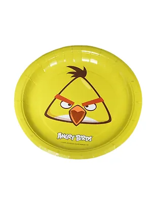 Angry Birds одноразовая картонная тарелка Желтая птица (6шт) 2411768