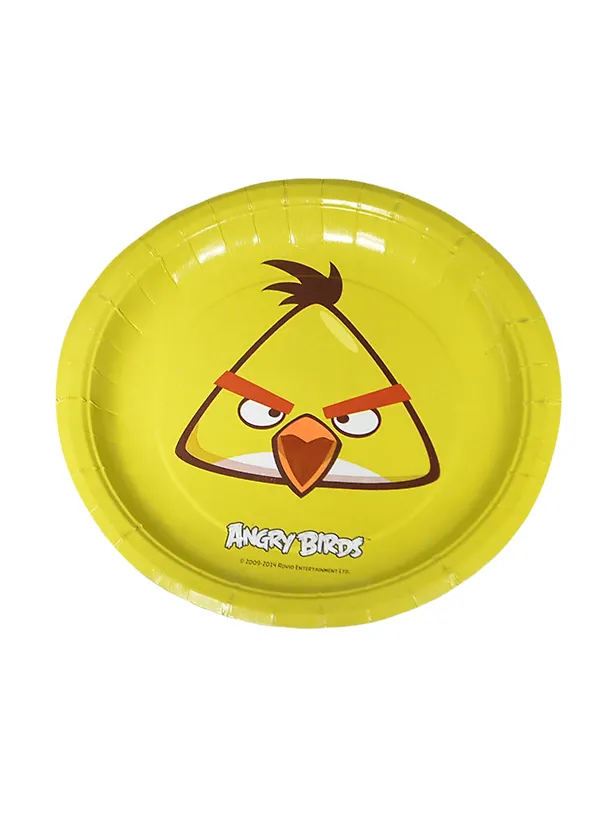 Angry Birds одноразовая картонная тарелка Желтая птица (6шт) 2411768 — 1