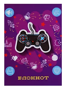 Блокнот А7 32 листа клетка "Джойстик"