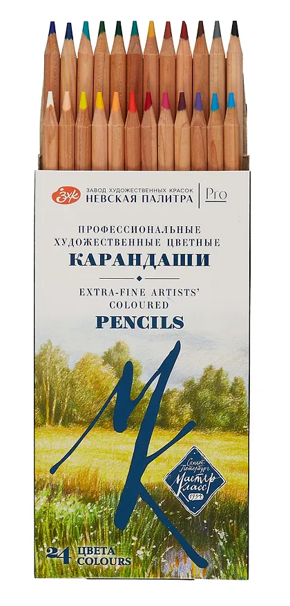 Карандаши цветные "Мастер-Класс" 24 цвета, картонная коробка, подвес, Мастер-Класс 3035464 — 2