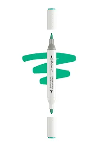 Маркер акриловый "Сонет" бирюзовый, двусторонний, перо кисть/пуля