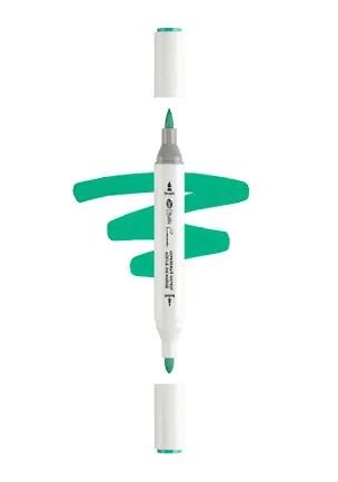 Маркер акриловый "Сонет" бирюзовый, двусторонний, перо кисть/пуля 3121957