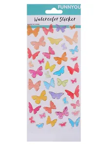 Наклейки PVC с обводкой Бабочки