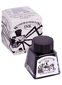 Тушь художественная Winsor&Newton, 14 мл, черная