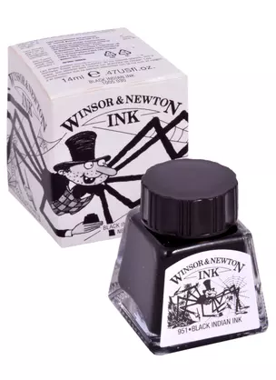 Тушь художественная Winsor&Newton, 14 мл, черная — 261836 — 1