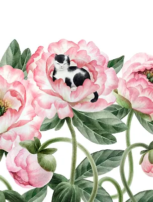 Котик в цветах. Тетрадь в мягкой пластиковой обложке, А5, 80л. 2909743