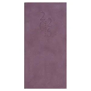 Еженедельник дат. 2026г. 64л 80х165 мм "Тиволи глосс" сиреневый, кожзам, мягк.переплет, блинт.тиснение, офсет, справ.мат-лы, инд.уп