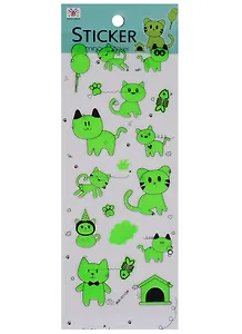 Наклейки светящиеся Кошки, WX-0110k