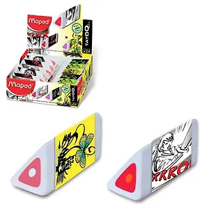 Ластик/Стирательная резинка Maped Pyramide, 25х64х18 мм, белая, карт. держ, дисплей, 119511