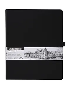 Скетчбук 21*30 80л "Sketchmarker" Domino, 140г/м2, слоновая кость, тв.обл