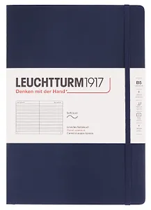 Книга для записей B5 61л лин. "Classic" мягк.обл., цвет синий неви, Leuchtturm1917