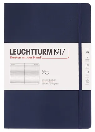 Книга для записей B5 61л лин. "Classic" мягк.обл., цвет синий неви, Leuchtturm1917 3166569
