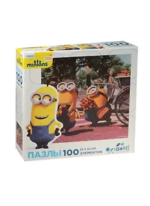 Паззл Оригами 100эл 22*22см Серия Minions 01697