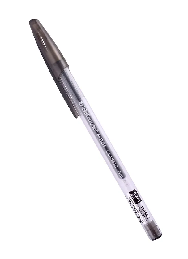 Гелевая ручка черная 0,5 мм, R-301 Classic Gel Stick, Erich Krause 2892376 — 1