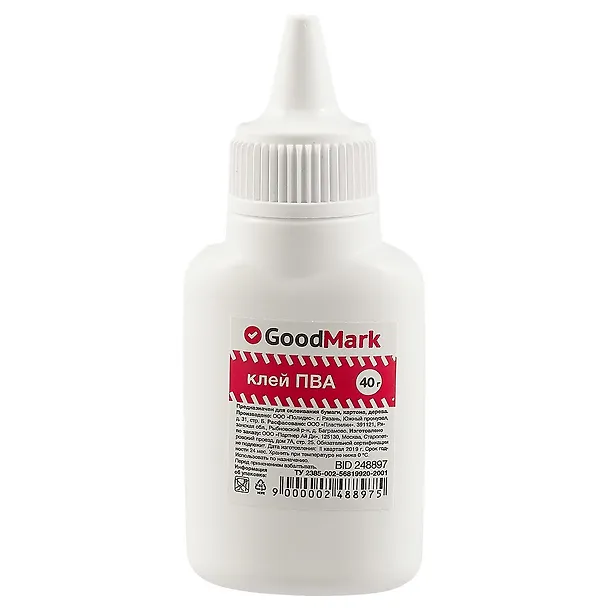 Клей ПВА, GoodMark, 40г 248897 — 1