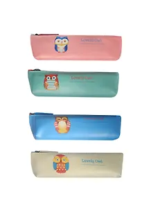 Пенал на молнии Совы Lovely Own (XZ-DM10) (12104500) (ПВХ бокс) (кожзам) (21х6) (Небесный дракон)