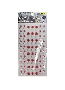 Стразы-кристаллы средняя упаковка (1461-5H/2) (розов. бусины кружочки/бел. жемчуг)