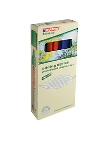 Маркеры для доски "EcoLine" 04цв 1,5-3мм, к/к, Edding