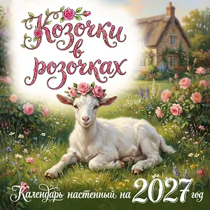 Календарь 2027г 300*300 "Козочки в розочках" настенный, на скрепке