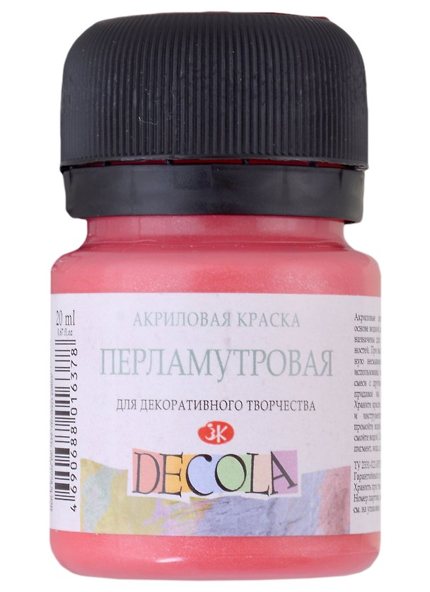 Краска акриловая красная 20мл "Декола" перламутровая, ЗХК 2953099 — 1