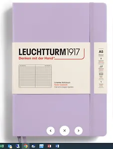 Книга для записей A5 125л лин. "Smooth Colours" тв.обложка, цвет сиреневый, Leuchtturm1917