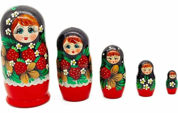 Матрёшка 5 в 1 расписная МИКС (16см) (5402564) 3081153 — 1