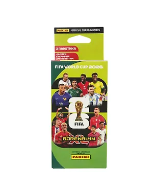 Набор коллекционных наклеек "Чемпионат мира FIFA World Cup 2026", PANINI WORLD CUP 2026 TCG (набор из 3 пакетиков карточек + 1 карточка Limited Edition), 25 штук в наборе 3161829