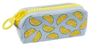 Пенал с большой молнией "Лимоны", 21.5 х 10.5 см
