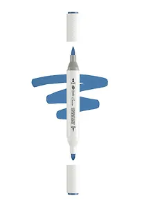 Маркер акриловый "Сонет" синий кобальтовый, двусторонний, перо кисть/пуля