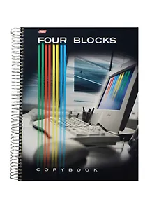 Тетрадь А4 160л кл. "Four Blocks" 7Бц, 3 разделителя, евроспираль, Hatber