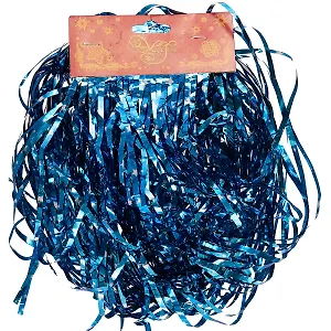 Новогодний дождик синий мерцающий, 9 х 150 см