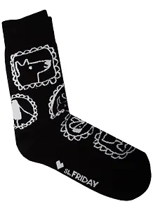 Дизайнерские носки Собаки черные (размер 39-41) (B70-19/2)