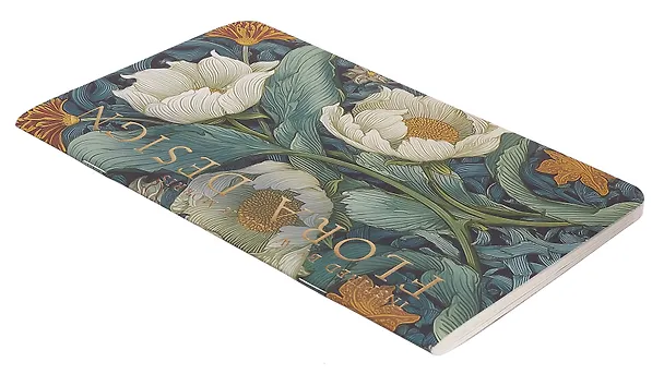 Книга для записей 130*210 32л "FLORA DESIGN. Inspired by William Morris (белые цветы)" скрепка 3125591 — 2