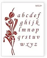 Трафарет пластиковый многоразовый Алфавит латинский проп. (20х25) (А-004)