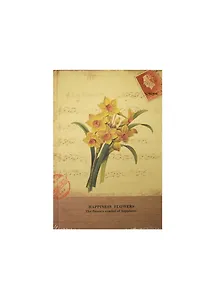 Книга для записей А5 192л лин. "Happiness Flowers" 7БЦ, инд.уп., Haich