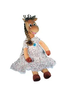 Игрушка Лошадка в ситцевом платье музыкальная (1177)