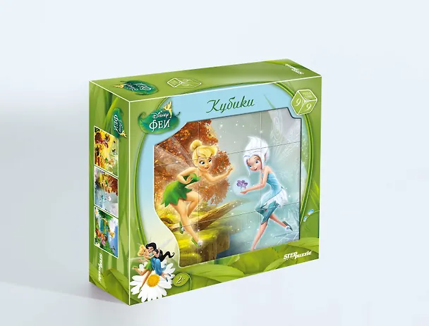 Набор Step puzzle пластиковых кубиков Disney 9шт. Феи 2381557 — 1