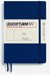 Книга для записей A5, 61 лист, нелинованная "Classic", мягкая обложка, цвет синий неви, Leuchtturm1917