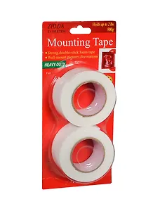 Клейкая лента двусторонняя на вспененной основе (127009) (2шт) (18ммх1м) (блистер)